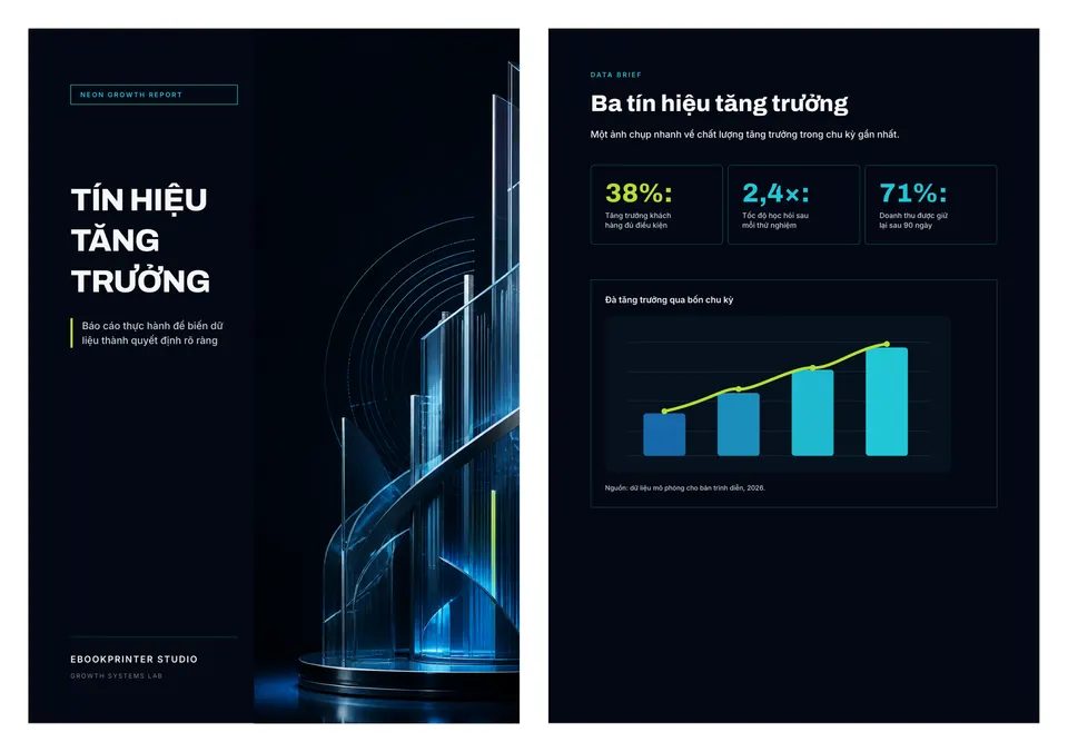 neon-growth-report — bìa và trang ruột dựng bằng Ebook Printer