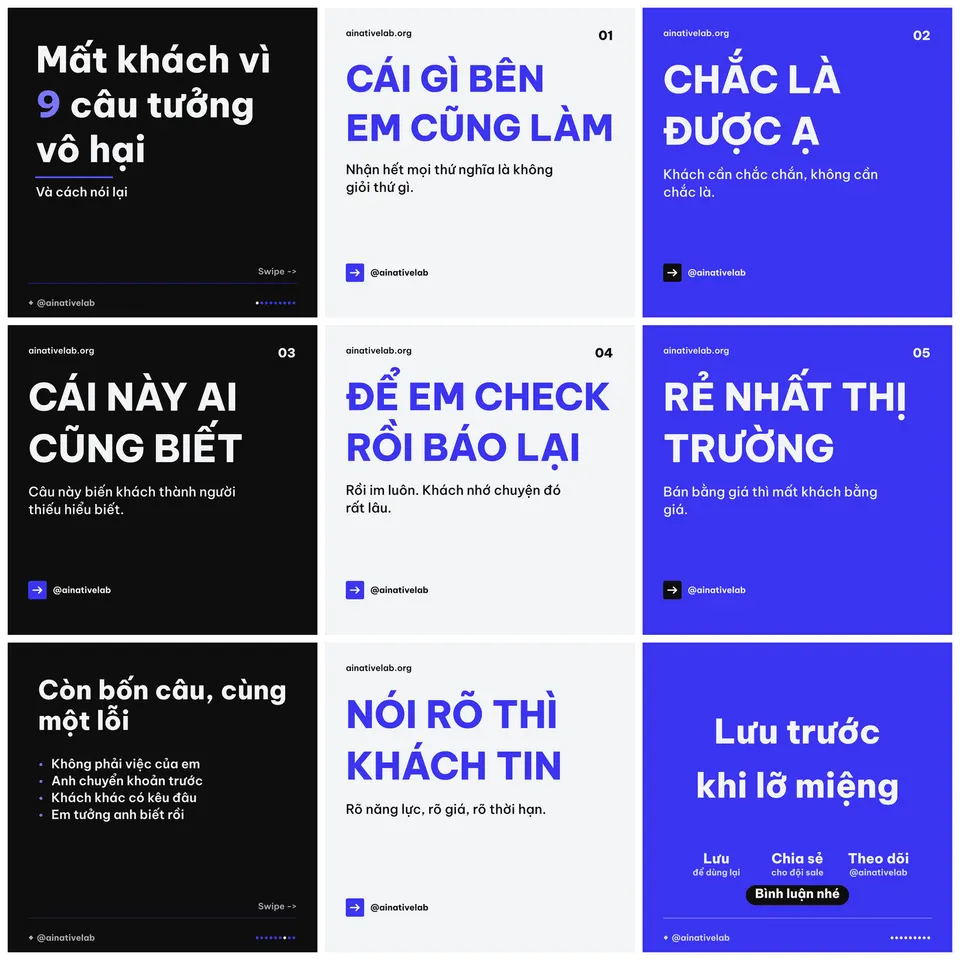 electric-blue — bộ demo 9 slide dựng bằng skill