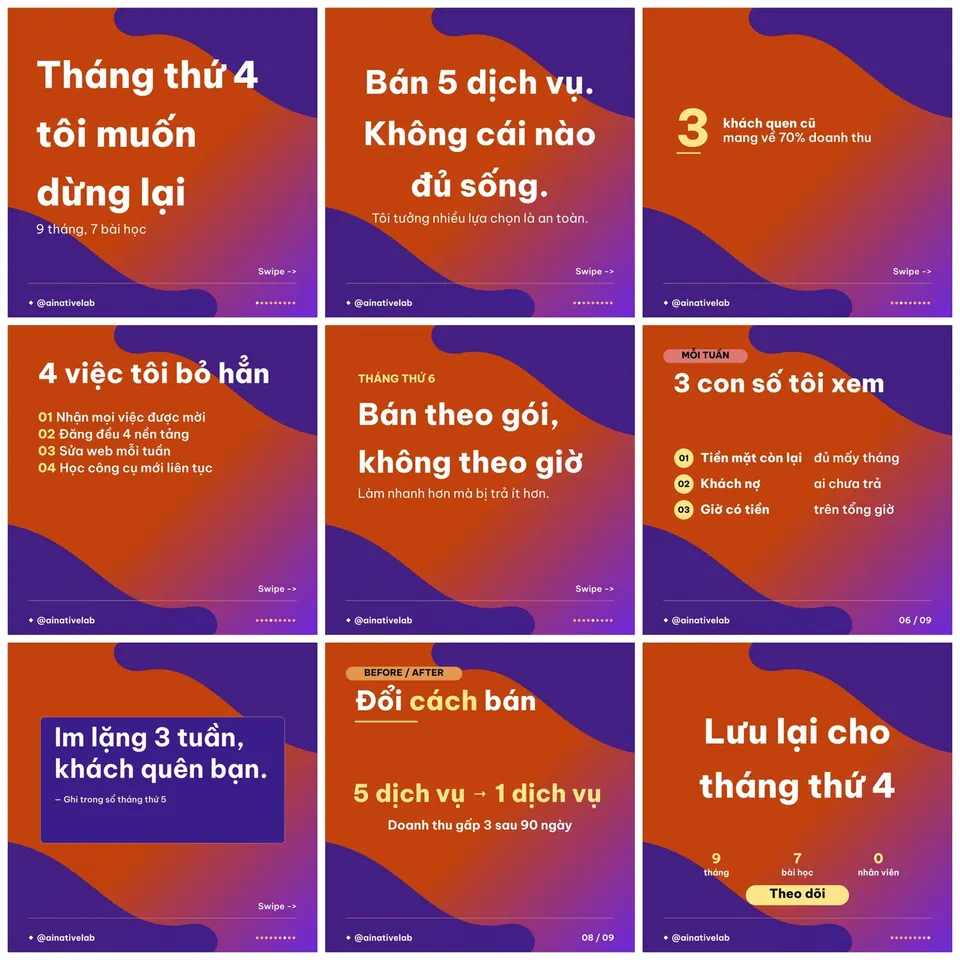 sunset-wave — bộ demo 9 slide dựng bằng skill