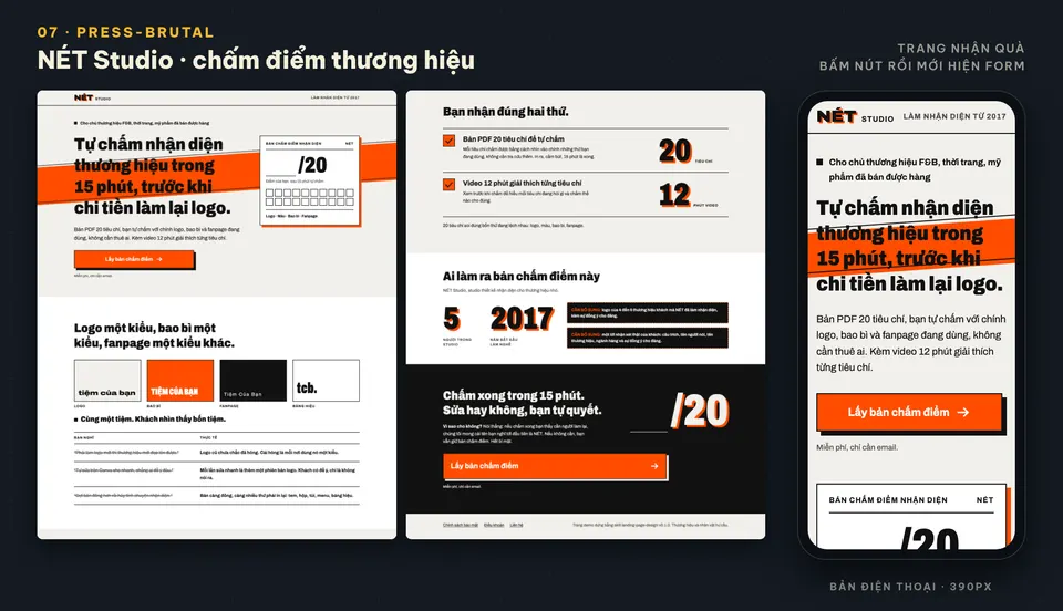 press-brutal: trang demo dựng bằng skill