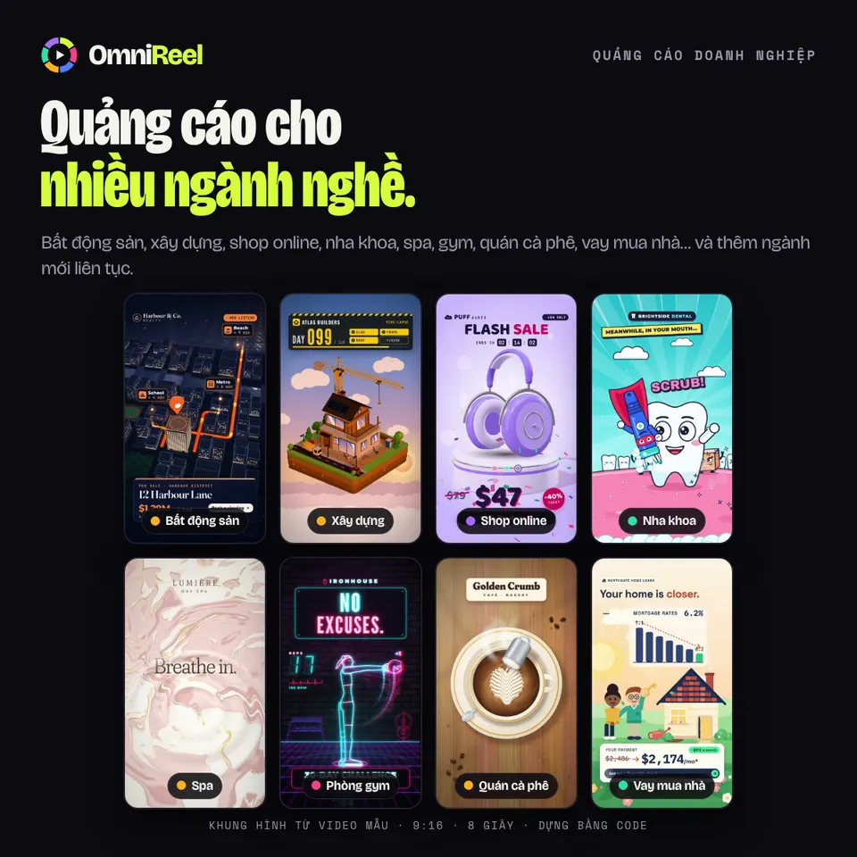OmniReel — video quảng cáo cho nhiều ngành nghề