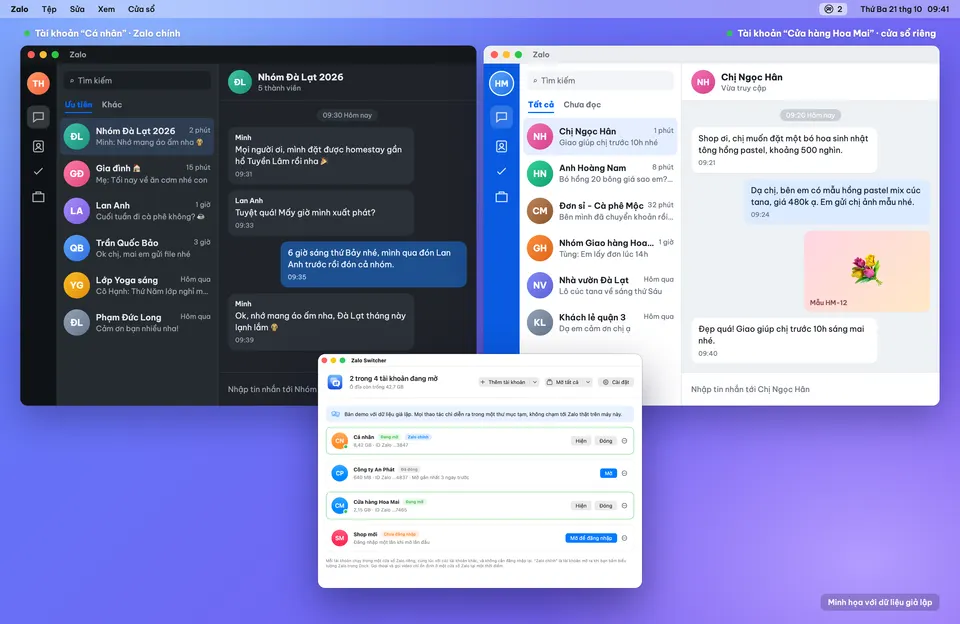 Zalo Switcher — Hai tài khoản cùng online