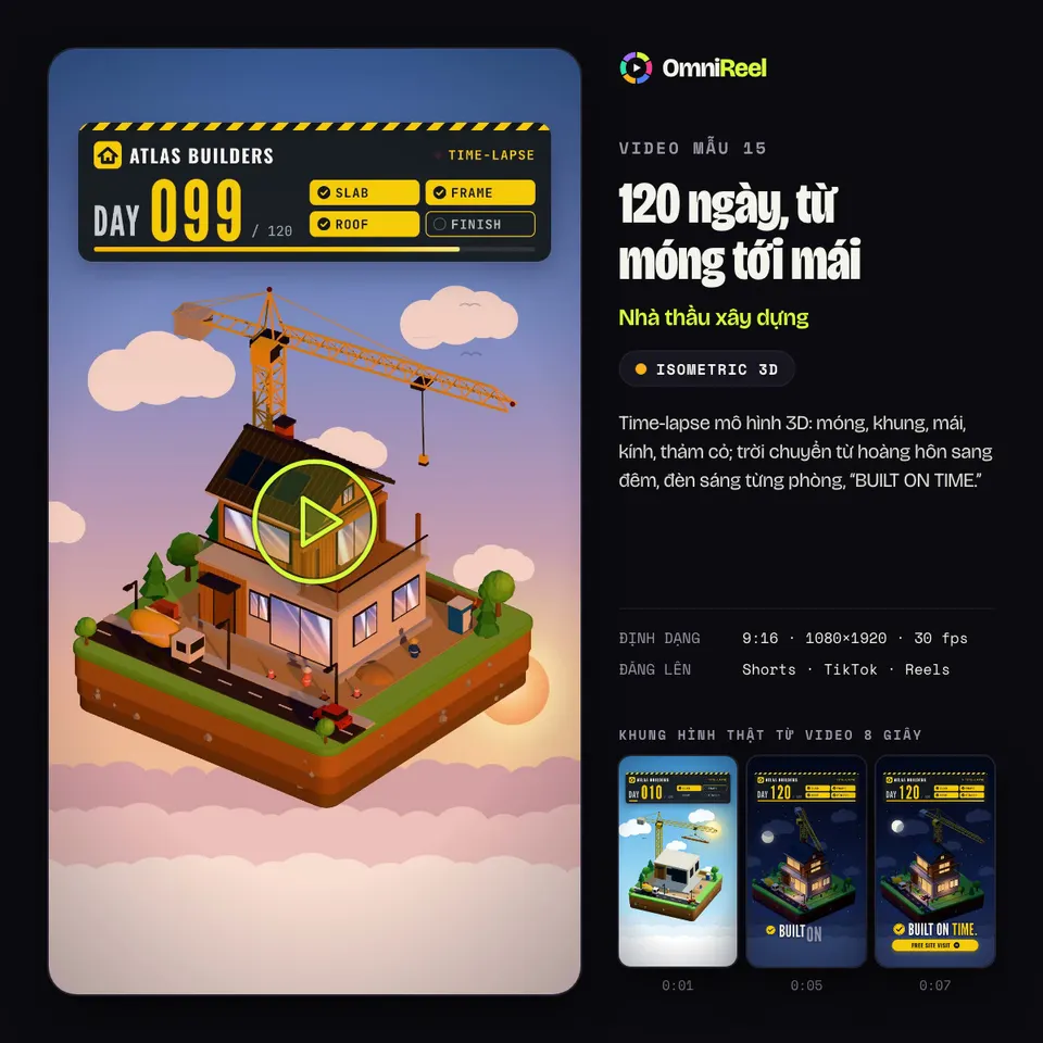 OmniReel — 120 ngày, từ móng tới mái