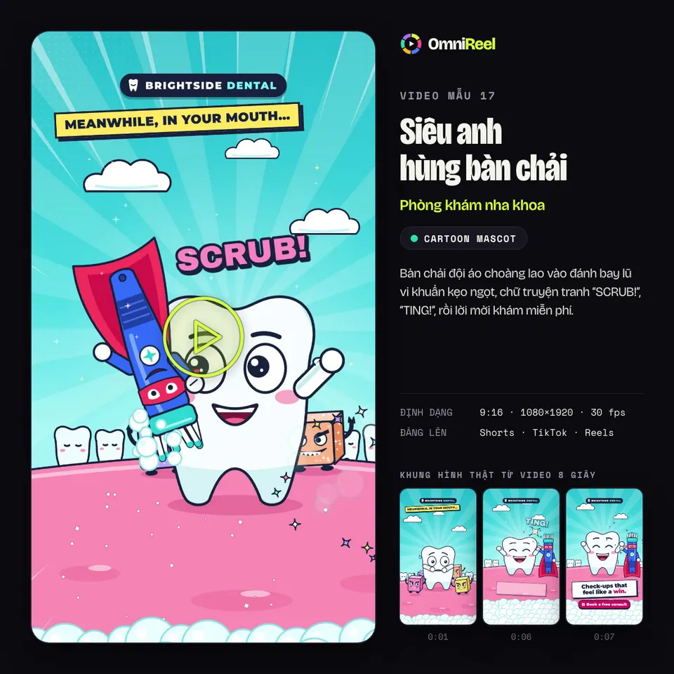 OmniReel — Siêu anh hùng bàn chải
