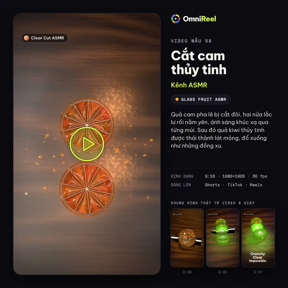 OmniReel — Cắt cam thủy tinh