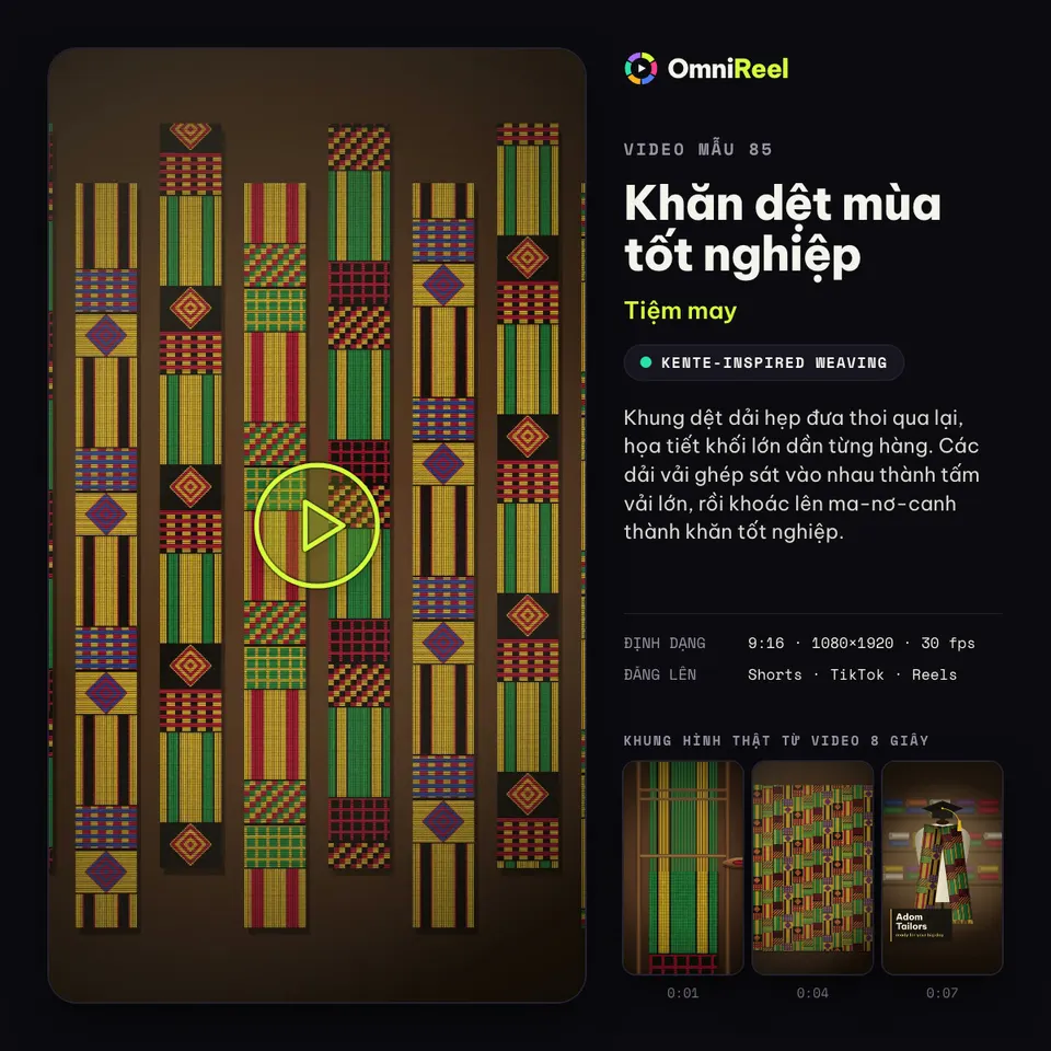 OmniReel — Khăn dệt mùa tốt nghiệp