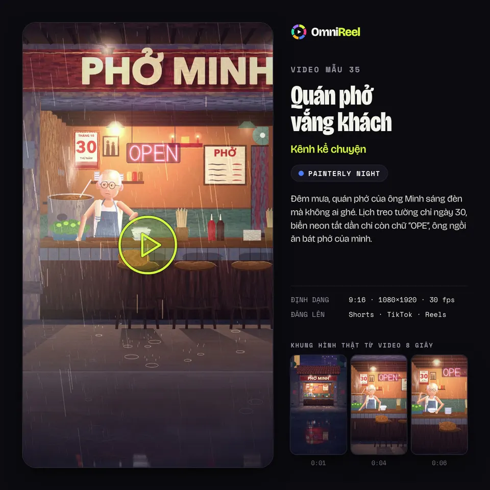 OmniReel — Quán phở vắng khách