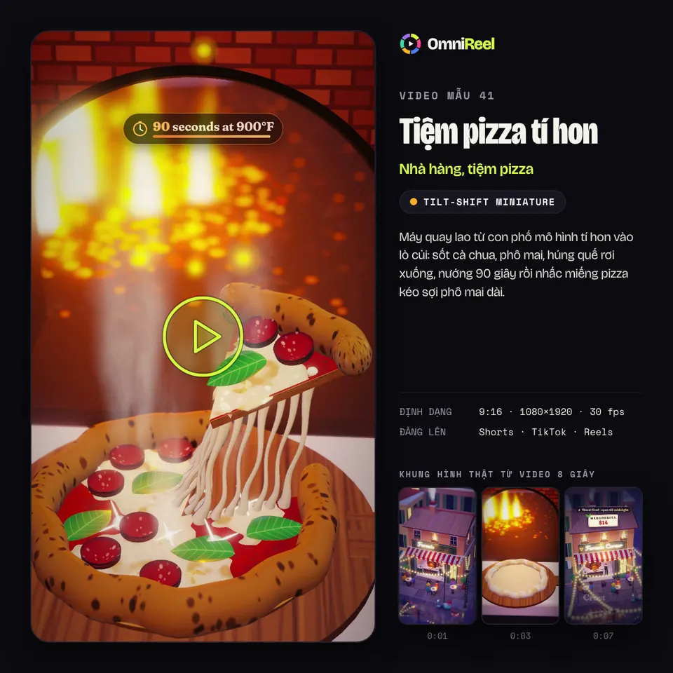 OmniReel — Tiệm pizza tí hon