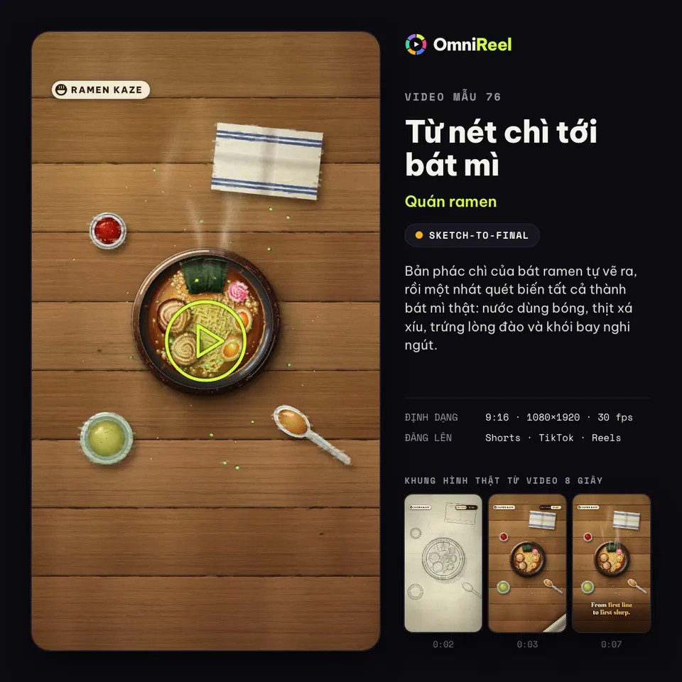 OmniReel — Từ nét chì tới bát mì