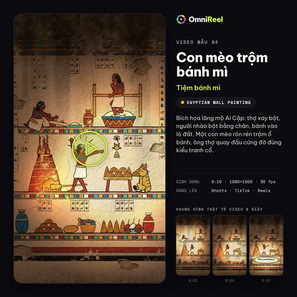 OmniReel — Con mèo trộm bánh mì