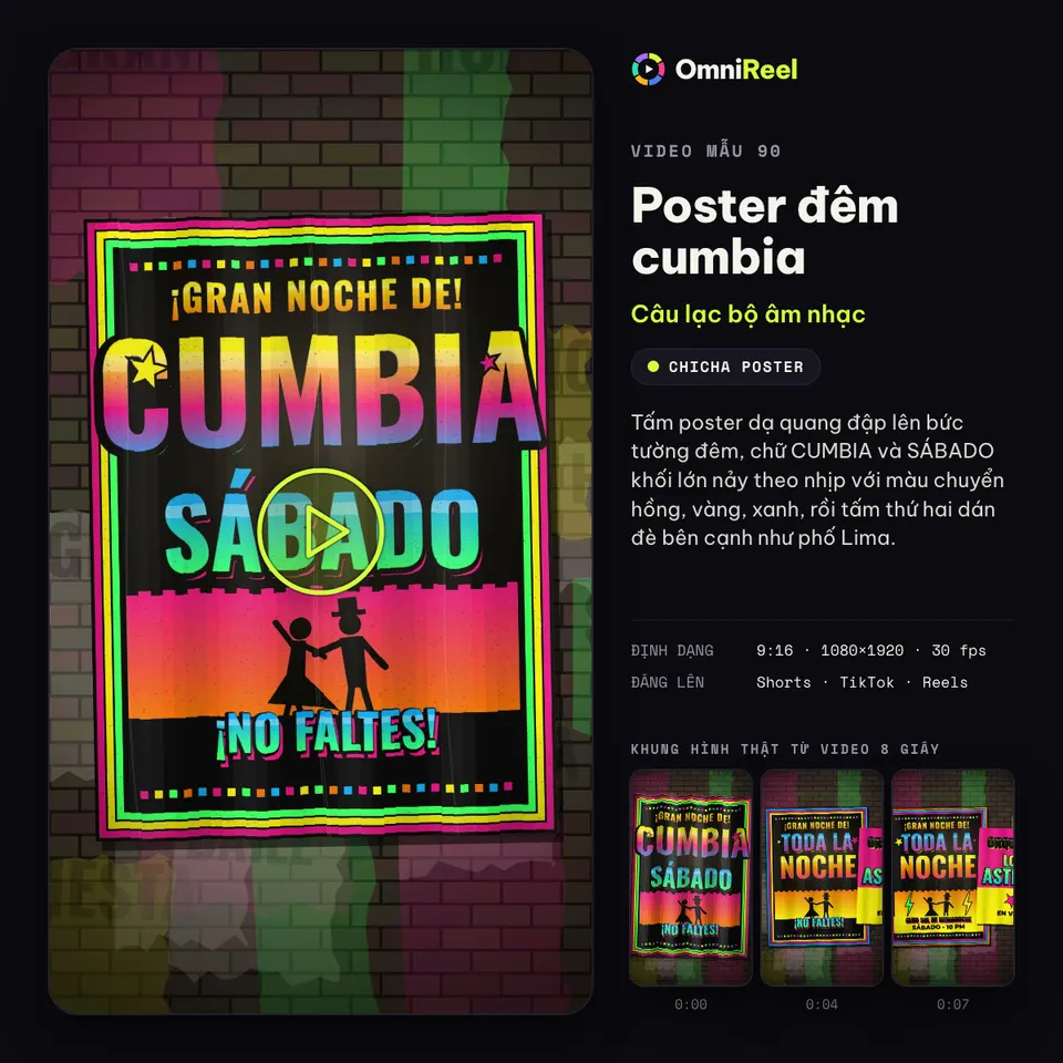 OmniReel — Poster đêm cumbia