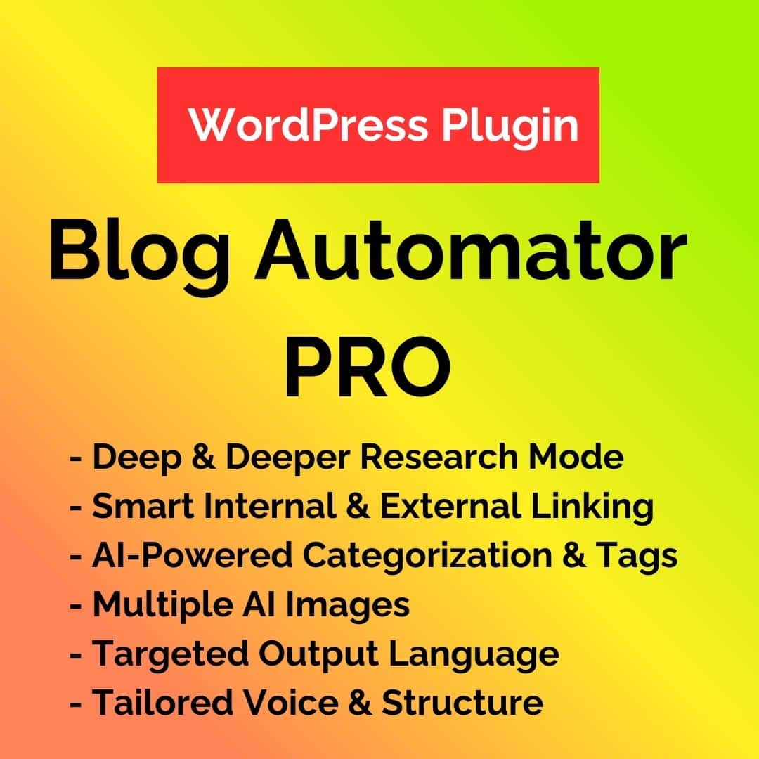 Blog Automator AI PRO – paid version - WordPress plugin